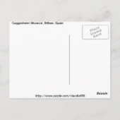 Postkarte Guggenheim (Rückseite)