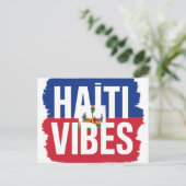 Postkarte Haiti Vibes Wird Tropische Erinnerung (Stehend Vorderseite)