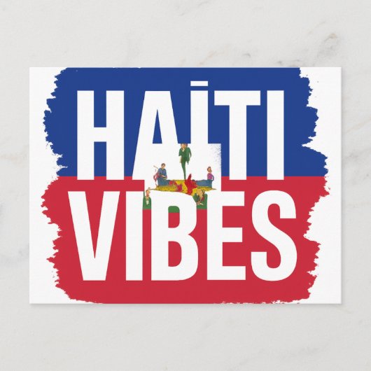 Postkarte Haiti Vibes Wird Tropische Erinnerung (Vorderseite)