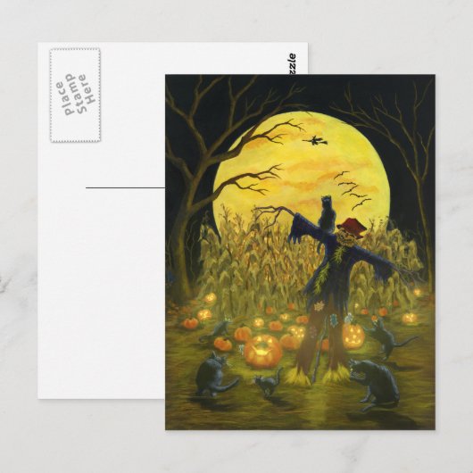 Postkarte Halloween (Vorne/Hinten)