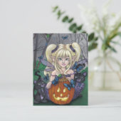 Postkarte "Halloween Sprite" (Stehend Vorderseite)
