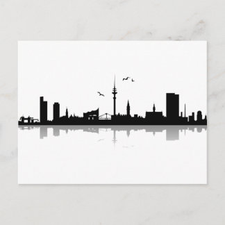 Postkarte Hamburg Skyline