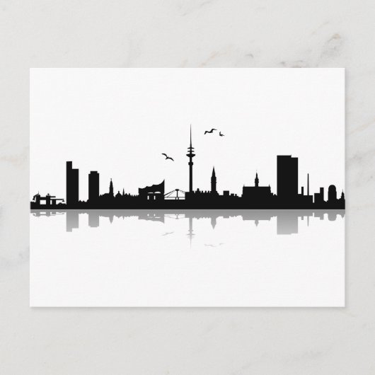 Postkarte Hamburg Skyline (Vorderseite)
