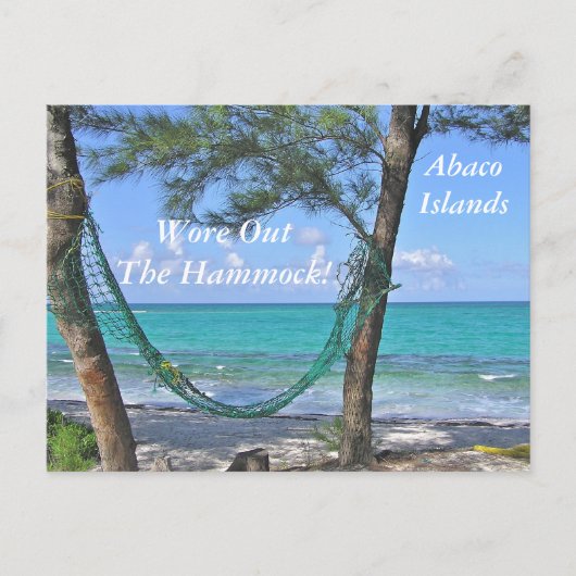 POSTKARTE, "HAMMOCK/ABACO INSELN/BAHAMAS" POSTKARTE (Vorderseite)