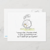 Postkarte "Hamsterrad" (Vorne/Hinten)