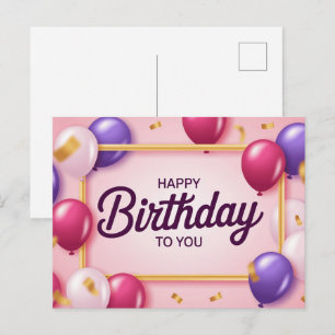 Postkarte Happy Birthday