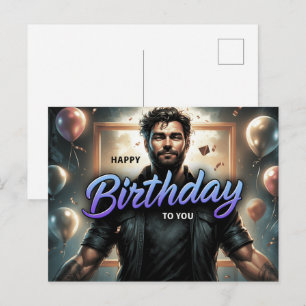 Postkarte Happy Birthday 2026 -6