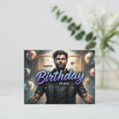 Postkarte Happy Birthday 2026 -6 (Stehend Vorderseite)