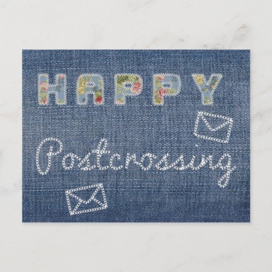 Postkarte "Happy Postcross Jeans" (Vorderseite)
