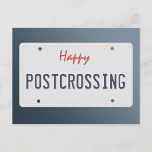 Postkarte "Happy Postcross License Plate"
