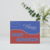 Postkarte "Happy Postcross! Stitches" (Stehend Vorderseite)