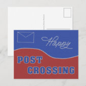 Postkarte "Happy Postcross! Stitches" (Vorne/Hinten)