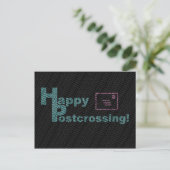 Postkarte "Happy Postcross! Texteffekt" (Stehend Vorderseite)