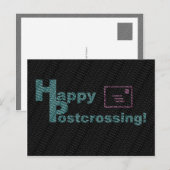 Postkarte "Happy Postcross! Texteffekt" (Vorne/Hinten)