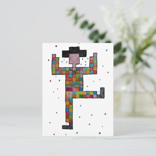 Postkarte _ Harlequin (Stehend Vorderseite)