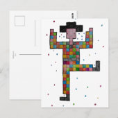 Postkarte _ Harlequin (Vorne/Hinten)