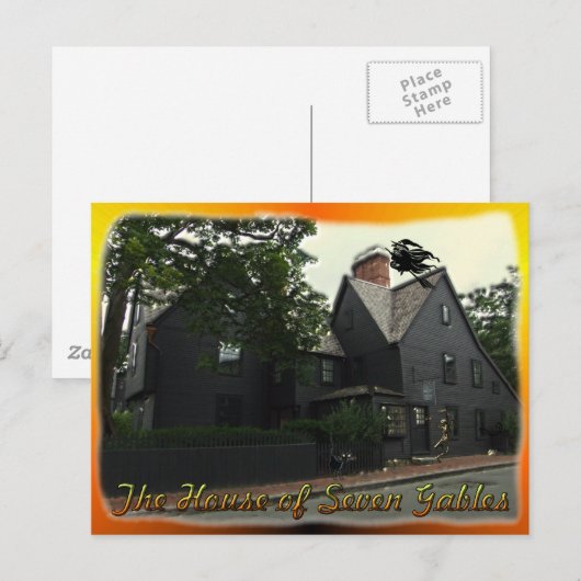 Postkarte Haus der sieben Gables (Vorne/Hinten)