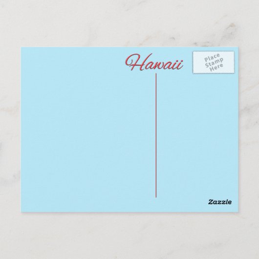 Postkarte - HAWAII (Rückseite)