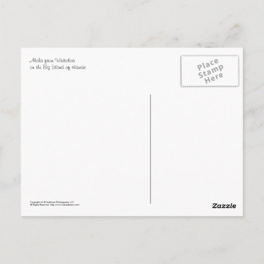 Postkarte: Hawaii Sunset Postkarte (Rückseite)