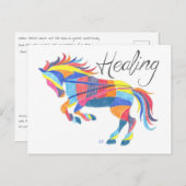 Postkarte Heilpferd von Sherry Jarvis (Vorne/Hinten)