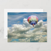 Postkarte - Heißluftballon in Wolken (Vorne/Hinten)