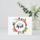Postkarte Hello April (Stehend Vorderseite)