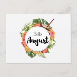 Postkarte Hello August