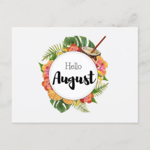 Postkarte Hello August