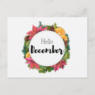 Postkarte Hello Dezember