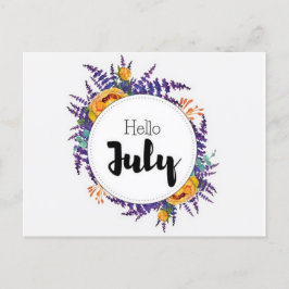 Postkarte Hello July