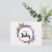 Postkarte Hello July (Stehend Vorderseite)