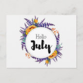 Postkarte Hello July (Vorderseite)