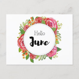 Postkarte Hello June