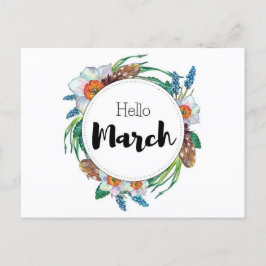 Postkarte Hello March