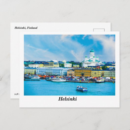 Postkarte Helsinki (Vorne/Hinten)