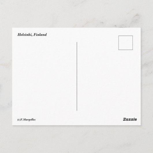 Postkarte Helsinki (Rückseite)