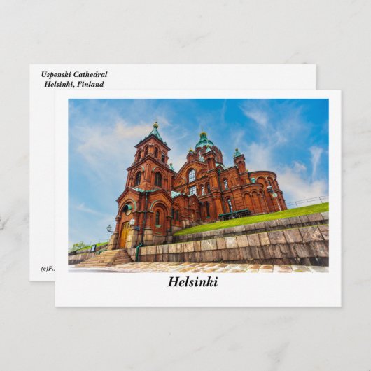 Postkarte Helsinki (Vorne/Hinten)