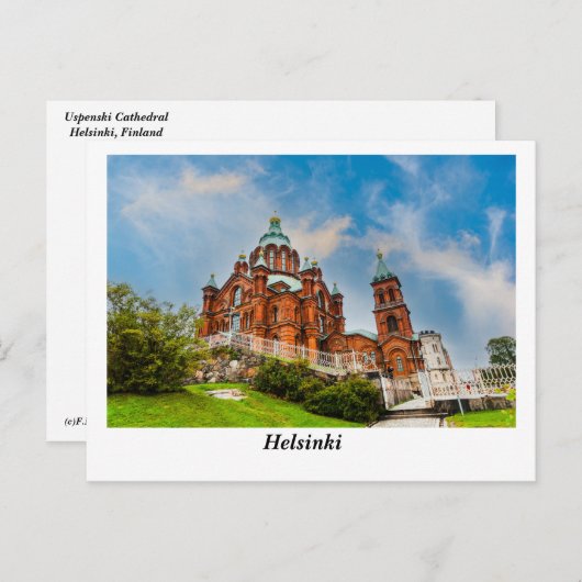 Postkarte Helsinki (Vorne/Hinten)
