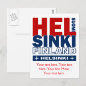 Postkarte Helsinki - individuell anpassbar (Vorne/Hinten)