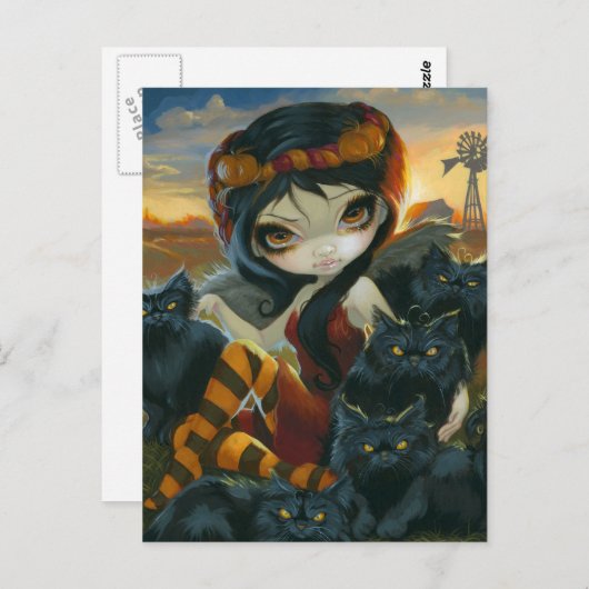 Postkarte "Herbst-Kätzchen" (Vorne/Hinten)