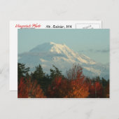 Postkarte: Herbst Mt. Rainier Postkarte (Vorne/Hinten)