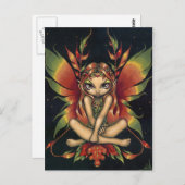 Postkarte "Herbst Nacht Fee" (Vorne/Hinten)