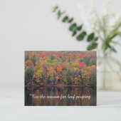 Postkarte Herbstleaves Fallfarben (Stehend Vorderseite)