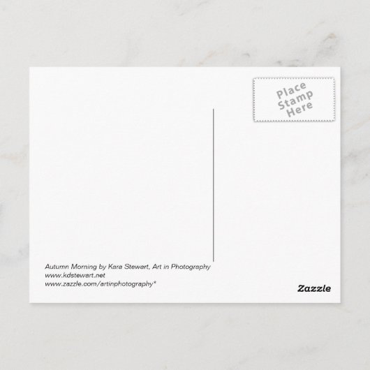 Postkarte Herbstvormittag (Rückseite)