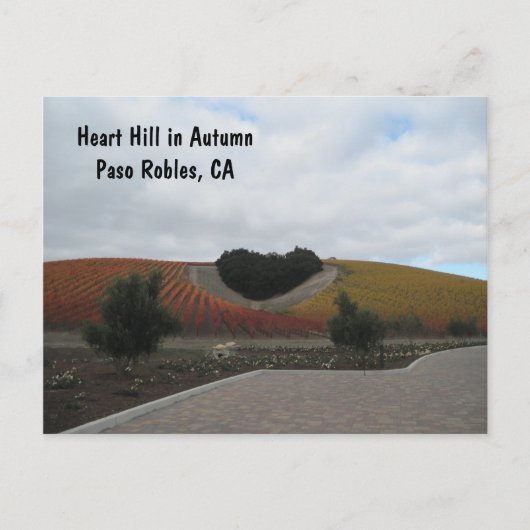 Postkarte: Herzengebirge im Herbst, Paso Robles Postkarte (Vorderseite)