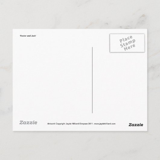 Postkarte "Hester and Jack" (Rückseite)