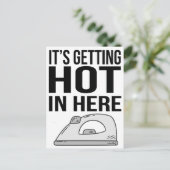 Postkarte - Hier wird es heiß (Stehend Vorderseite)