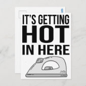 Postkarte - Hier wird es heiß (Vorne/Hinten)