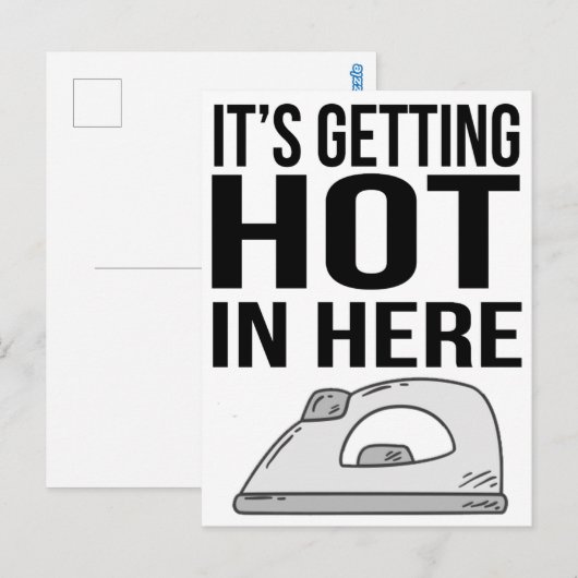Postkarte - Hier wird es heiß (Vorne/Hinten)