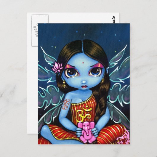 Postkarte "Hindu Fairy" (Vorne/Hinten)